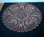 Mooie Oranje-Roze Vintage Glazen Schaal, Antiek en Kunst, Ophalen of Verzenden