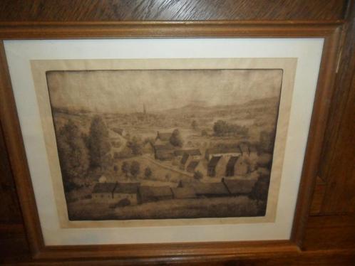 Ets van Maurice Fourneau (Havré 1900-1990 Hyon), Antiek en Kunst, Kunst | Etsen en Gravures, Ophalen of Verzenden