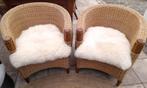 Rotan stoelen, Huis en Inrichting, Stoelen, Ophalen, Riet of Rotan, Twee, Bruin