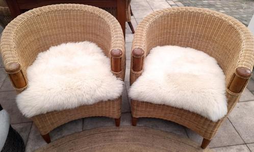 Rotan stoelen, Huis en Inrichting, Stoelen, Zo goed als nieuw, Twee, Hout, Riet of Rotan, Bruin, Ophalen