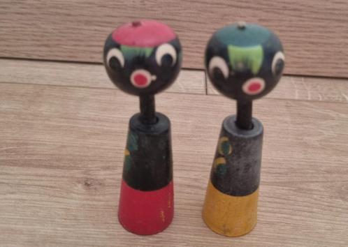 Leuke Afrikaans Kokeshi paartje, Antiek en Kunst, Kunst | Beelden en Houtsnijwerken, Verzenden