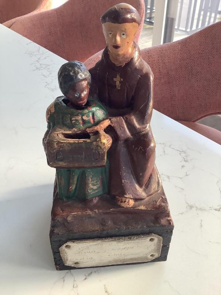 Missie spaarpot ! Meer dan 100 jaar oud !, Antiek en Kunst, Antiek | Religieuze voorwerpen, Ophalen