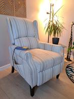 massagefauteuil met ottoman, Huis en Inrichting, Fauteuils, Ophalen, Rustg, warm, 75 tot 100 cm, Zo goed als nieuw