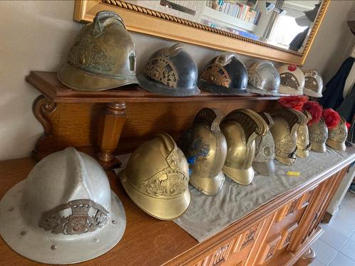 Verzameling 117 brandweerhelmen ‍, Verzamelen, Complete verzamelingen en Collecties, Ophalen