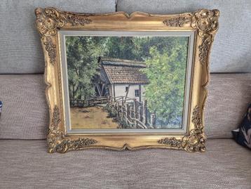 Peinture de moulin à eau avec cadre, Enlèvement