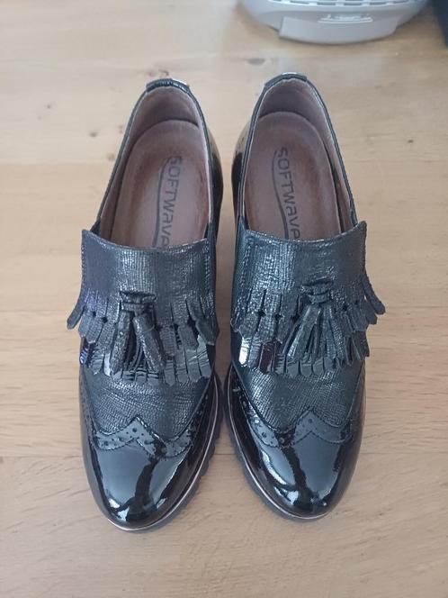 PROMO: Softwaves - Laklederen moccasins (mt 37), Kleding | Dames, Schoenen, Nieuw, Instappers, Zwart, Ophalen of Verzenden