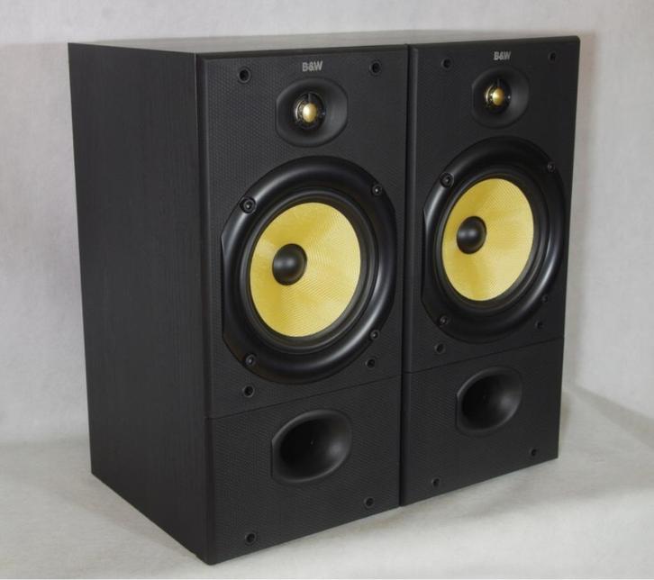 B&W DM602 bookshelf luidspreakers 6,5" Kevlar driver Bowers, Audio, Tv en Foto, Luidsprekerboxen, Gebruikt, Front, Rear of Stereo speakers
