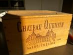 Kist met 6 flessen wijn saint Emilon jaar 1981, Verzamelen, Ophalen, Zo goed als nieuw