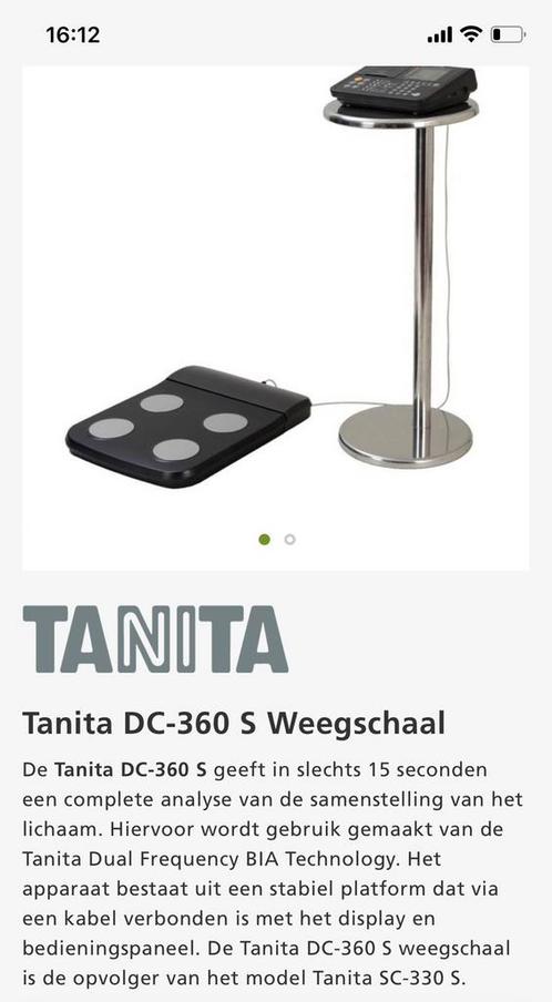 Tanita DC-360 S weegschaal, Elektronische apparatuur, Weegschalen, Zo goed als nieuw, Ophalen of Verzenden