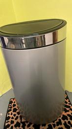 Brabantia vuilbak type touch bin, Ophalen, Inox, Gebruikt, 50 tot 75 cm