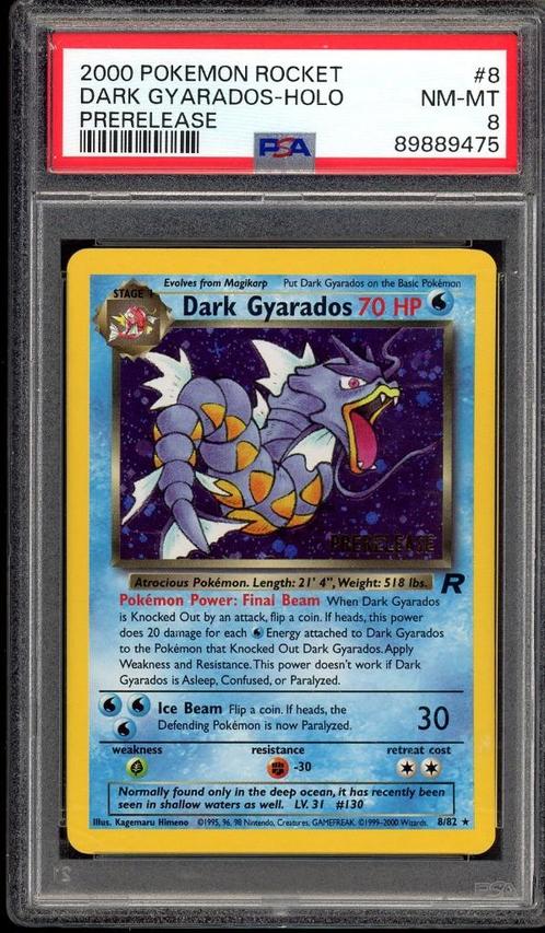 Dark Gyarados Holo [Pré-sortie] PSA 8 - 8/82 - Team Rocket, Hobby & Loisirs créatifs, Jeux de cartes à collectionner | Pokémon