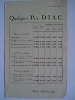 Renault DIAC Monasix KZ Vivasix 1939 Brochure Catalogue Pros, Boeken, Auto's | Folders en Tijdschriften, Verzenden, Nieuw, Renault