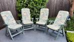 4 chaises de jardin CURVER avec coussins, Jardin & Terrasse, Chaises de jardin, Enlèvement, Utilisé