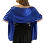 stola satijn - stola royalblauw, Kleding | Dames, Mutsen, Sjaals en Handschoenen, Ophalen of Verzenden, Nieuw, Sjaal