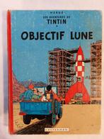 Tintin T.16 Objectif lune - Réédition (1966) - Mauvais état, Livres, BD, Une BD, Enlèvement ou Envoi, Utilisé