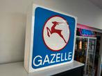 GAZELLE oude reclame lichtbak, Verzamelen, Merken en Reclamevoorwerpen, Gebruikt, Ophalen of Verzenden, Lichtbak of (neon) lamp