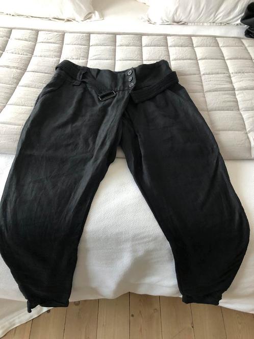 CORA KEMPERMAN BROEK PANTALON ZWART LINNEN OVERSLAG, Kleding | Dames, Broeken en Pantalons, Zo goed als nieuw, Maat 42/44 (L)