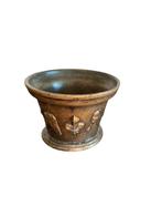 Mortier Apothicaire Airain Fleurs Lys XVIIè., Ophalen, Brons