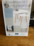 Bijzettafeltjes wit  2stuks, Huis en Inrichting, Tafels | Bijzettafels, 45 tot 60 cm, Minder dan 55 cm, Nieuw, Ophalen of Verzenden