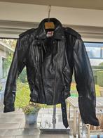 Zwarte lederen  motorjas en broek, Motoren, Ophalen of Verzenden