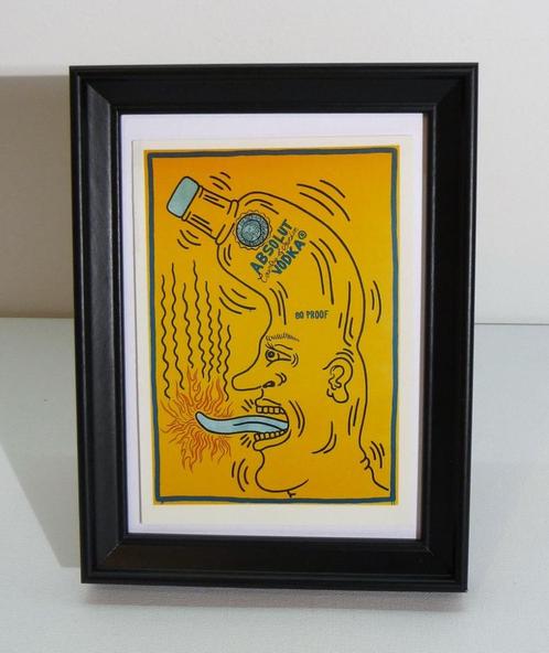 Keith Haring – Absolutly Vodka Rare carte postal 1986, Antiquités & Art, Art | Lithographies & Sérigraphies, Enlèvement ou Envoi