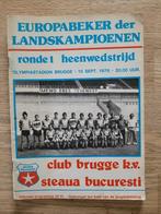 Programme CLUB BRUGES - STEAUA BUCURESTI COUPE D'EUROPE 1976, Enlèvement ou Envoi, Utilisé