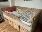 Steigerhouten bed / twijfelaar / 120x200, Ophalen, Gebruikt, Steigerhout, Twijfelaar