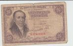 25 Pestas 1946 Banco de Espana, Los biljet, Ophalen of Verzenden, Overige landen