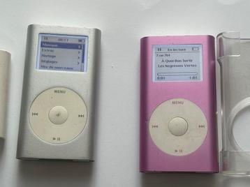 2X perfect functionele iPods mini 4GB grijs en roze beschikbaar voor biedingen