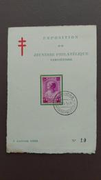 Exposition Jeunesse Philatélique Verviers .Janvier 1938., Enlèvement ou Envoi