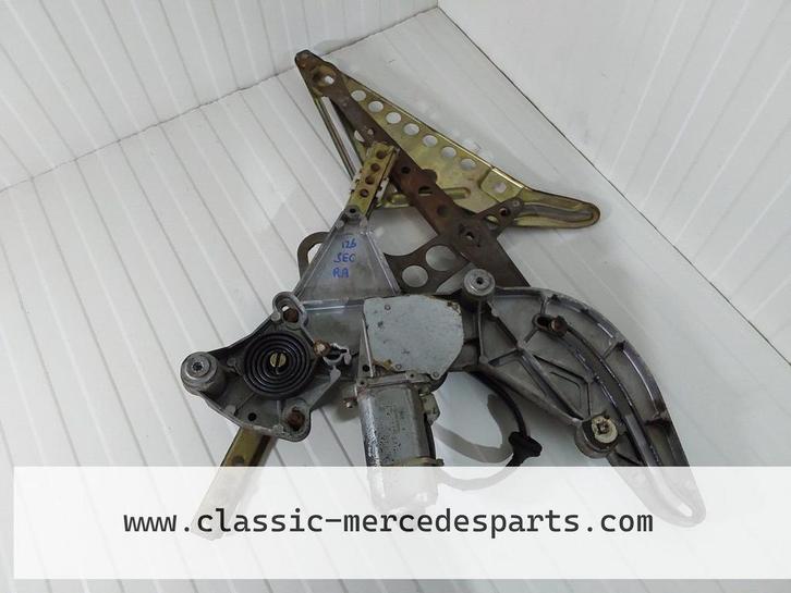 Raammechanisme met motor Mercedes W126 SEC rechtsachter, Auto-onderdelen, Ruiten en Toebehoren, Mercedes-Benz, Gebruikt, Ophalen of Verzenden