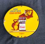 Emaille bord Esso, Ophalen, Gebruikt, Reclamebord