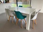 Uitschuifbare tafel met 6 stoelen, Huis en Inrichting, Complete eetkamers, Modern, Gebruikt, Ophalen