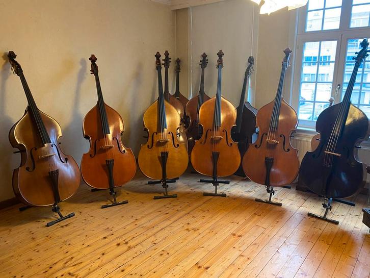 Contrabassen te koop!, Muziek en Instrumenten, Strijkinstrumenten | Contrabassen, Nieuw, 3/4-contrabas, Ophalen