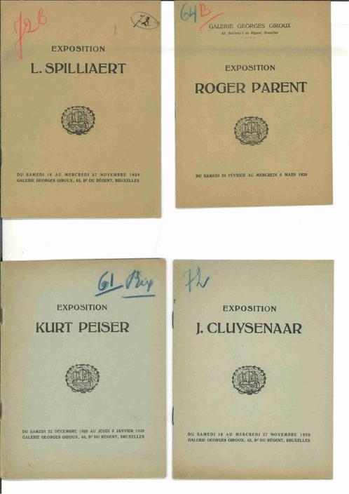 Catalogi Galerie Georges Giroux Bruxelles, Boeken, Kunst en Cultuur | Beeldend, Gelezen, Schilder- en Tekenkunst, Ophalen of Verzenden
