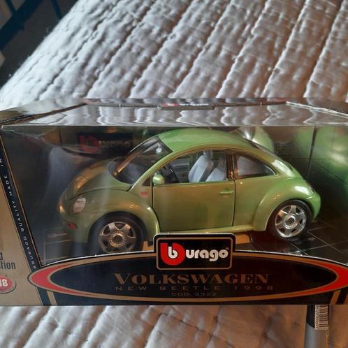 VW NEW BEETLE 1998  1/18 *MIB*BURAGO, Hobby en Vrije tijd, Modelauto's | 1:18, Nieuw, Auto, Burago, Ophalen