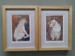 Bel ensemble d'aquarelles d'un chien - recto et verso, Antiquités & Art, Art | Peinture | Classique, Enlèvement ou Envoi