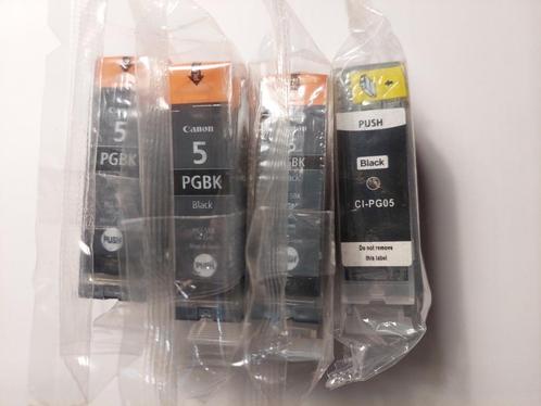 4  inktcartridges  Canon PGI-5BK, Computers en Software, Printerbenodigdheden, Nieuw, Cartridge, Ophalen of Verzenden