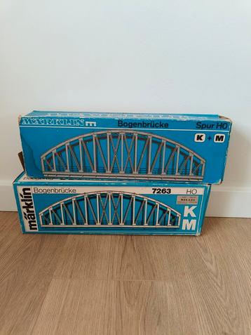 3 x Marklin Boogbrug 7263 beschikbaar voor biedingen