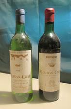 2x Mouton Cadet - witte van 1980 en rode van 1971, Verzamelen, Frankrijk, Ophalen of Verzenden, Zo goed als nieuw, Vol