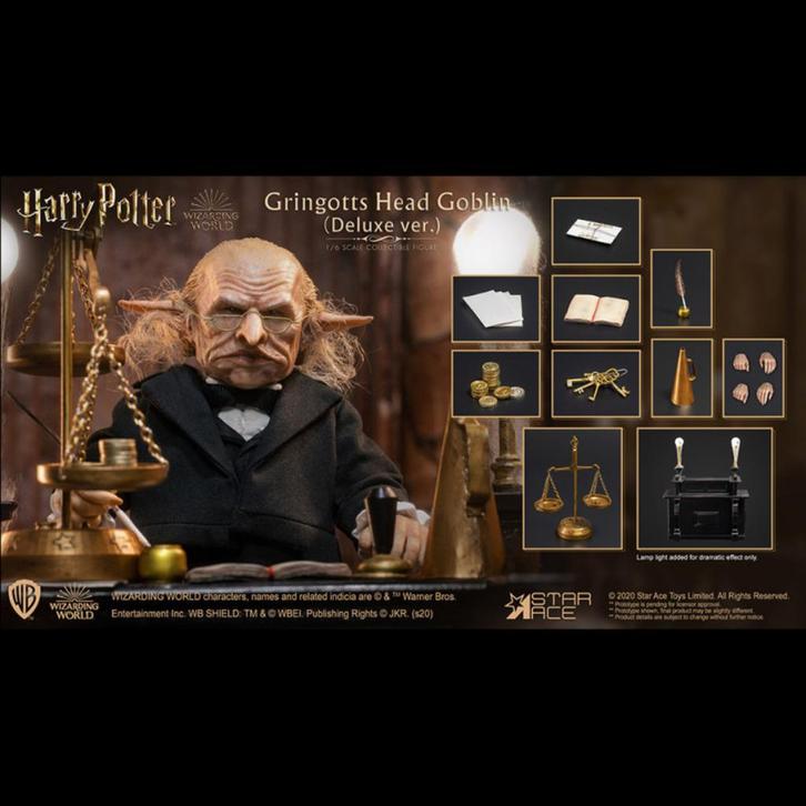 HOT DEAL Harry Potter: Deluxe Gringotts Head Goblin Star Ace, Verzamelen, Harry Potter, Nieuw, Actiefiguurtje, Ophalen