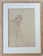 JOOP LIESKER / NAAKTE VROUW / ORIGINEEL WERK / 82x62cm KADER, Ophalen