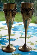 twee koperen kandelaars, Ophalen of Verzenden, Koper of Brons