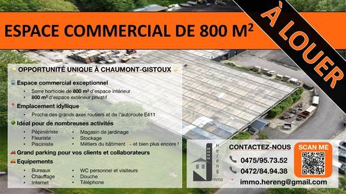 À louer: Espace commercial 800m² + Stockage Chaumont-Gistoux, Zakelijke goederen, Bedrijfs Onroerend goed, Bedrijfsruimte, Huur