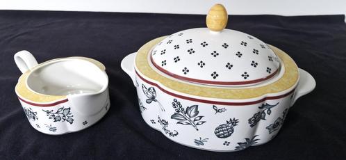 Villeroy&Boch - dekselkom en sauskom "Switch Plantation", Antiek en Kunst, Antiek | Servies los, Ophalen of Verzenden