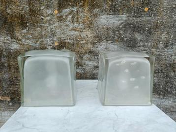 Vintage set van 2 Iviken ice cube lampen 
