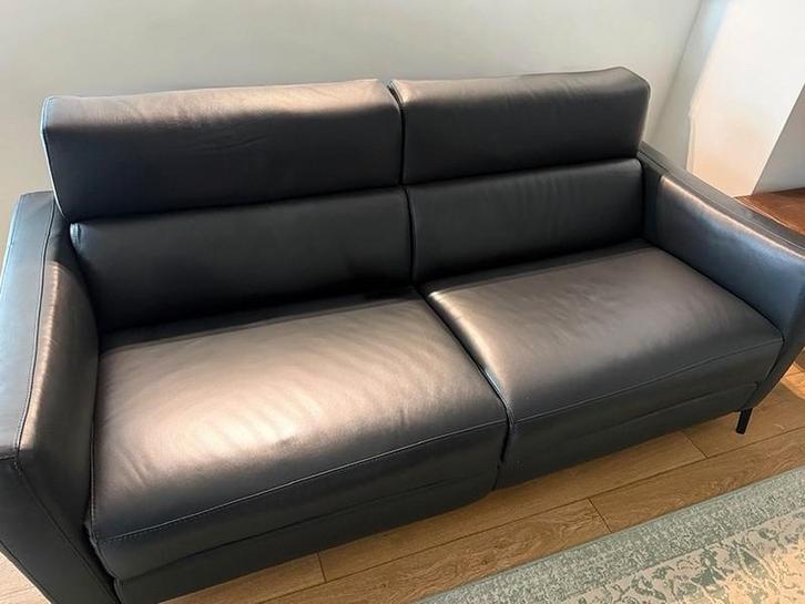 Natuzzi, Sofa Stan 3-zit leder met relaxen, Maison & Meubles, Canapés | Salons, Comme neuf, Banc droit, Trois personnes, 200 à 250 cm