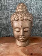 Beeld Boeddha hoofd goudkleurig, Comme neuf, Enlèvement