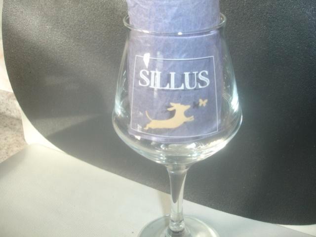 Bierglas Sillus, brij. Caracole, geen maatstreep, Verzamelen, Biermerken, Zo goed als nieuw, Glas of Glazen, Overige merken, Ophalen of Verzenden