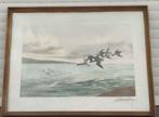 gravure canard signe leon danchin, Antiek en Kunst, Ophalen of Verzenden